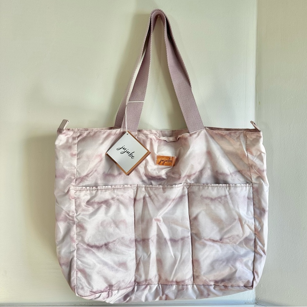 Ju-Ju-Be Super Bee Rose Quartz Pink Diaper Bag Marble Women’s Baby Maternity - Picture 1 of 11